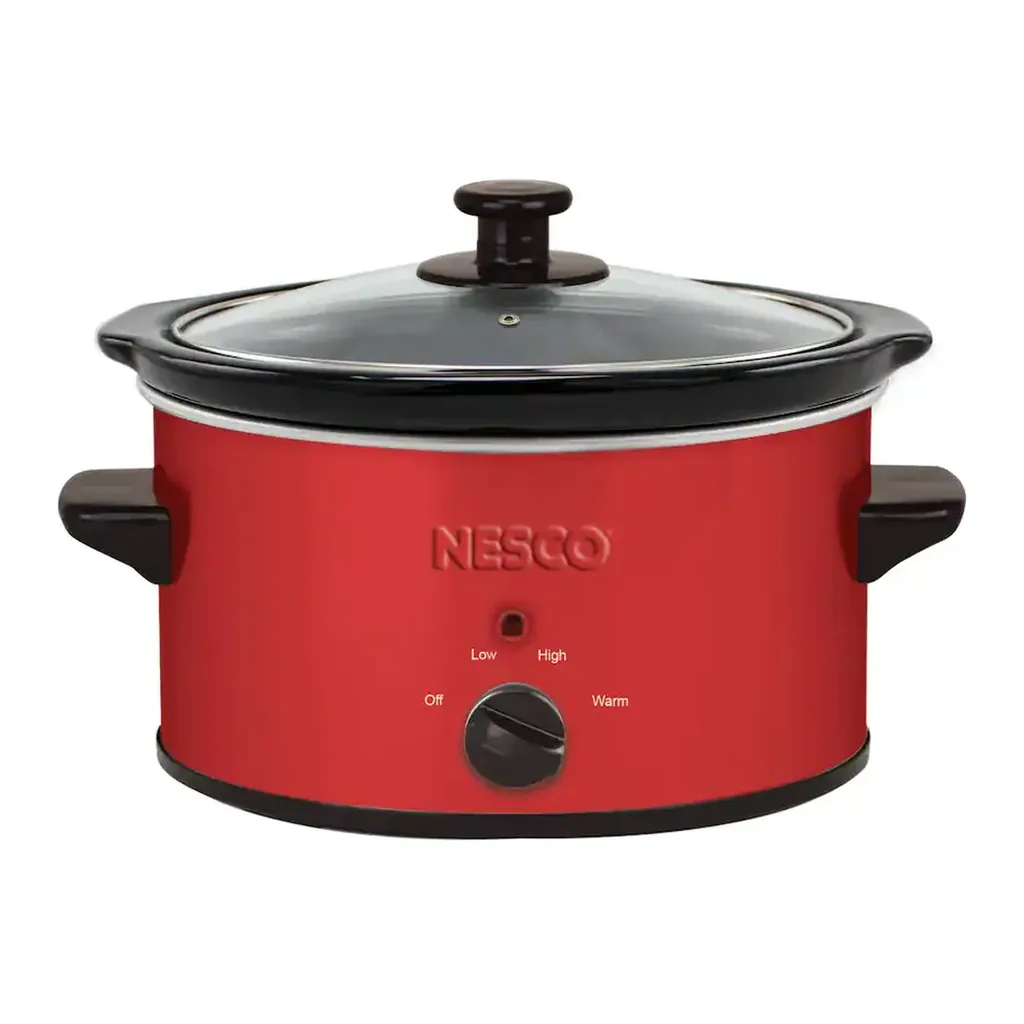 Nesco - 1.5-Qt 120-Watt Metallic Slow Cooker - Red – product image 1 Nesco - 1.5-Qt 120-Watt Metallic Slow Cooker - Red – product view 1