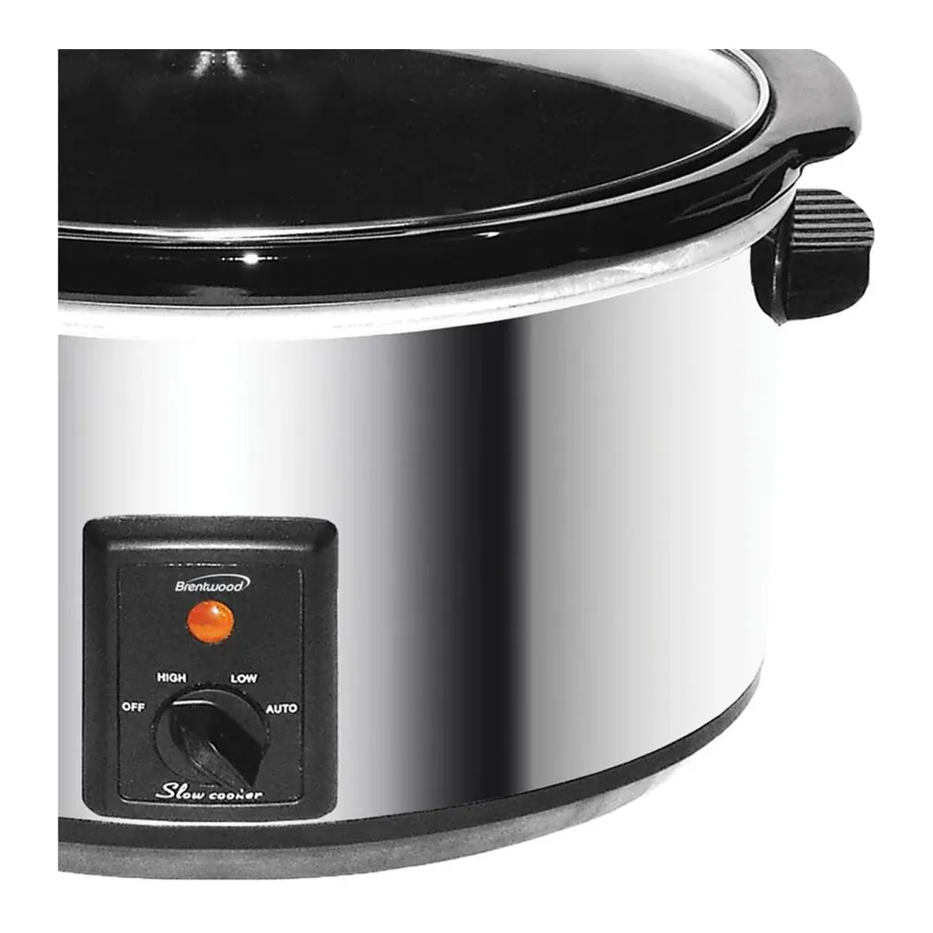 Brentwood - 8-Qt 360-Watt Stainless Steel Slow Cooker - Silver – product image 6 Brentwood - 8-Qt 360-Watt Stainless Steel Slow Cooker - Silver – product view 6