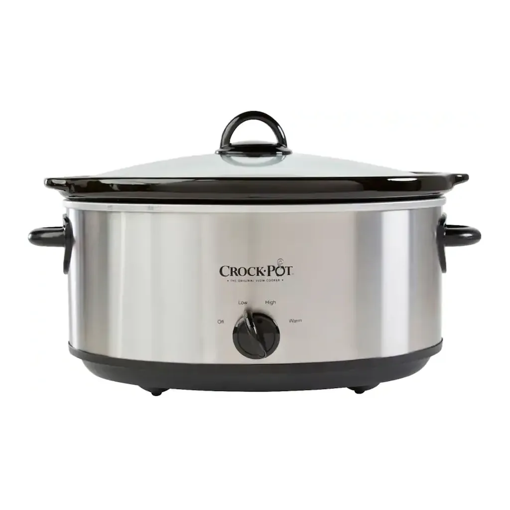 Crock-Pot - 7-Quart Oval Manual Slow Cooker - Stainless Steel – product image 1 Crock-Pot - 7-Quart Oval Manual Slow Cooker - Stainless Steel – product view 1
