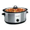 Crock-Pot - 7-Quart Oval Manual Slow Cooker - Stainless Steel – product image 2 Crock-Pot - 7-Quart Oval Manual Slow Cooker - Stainless Steel – product view 2