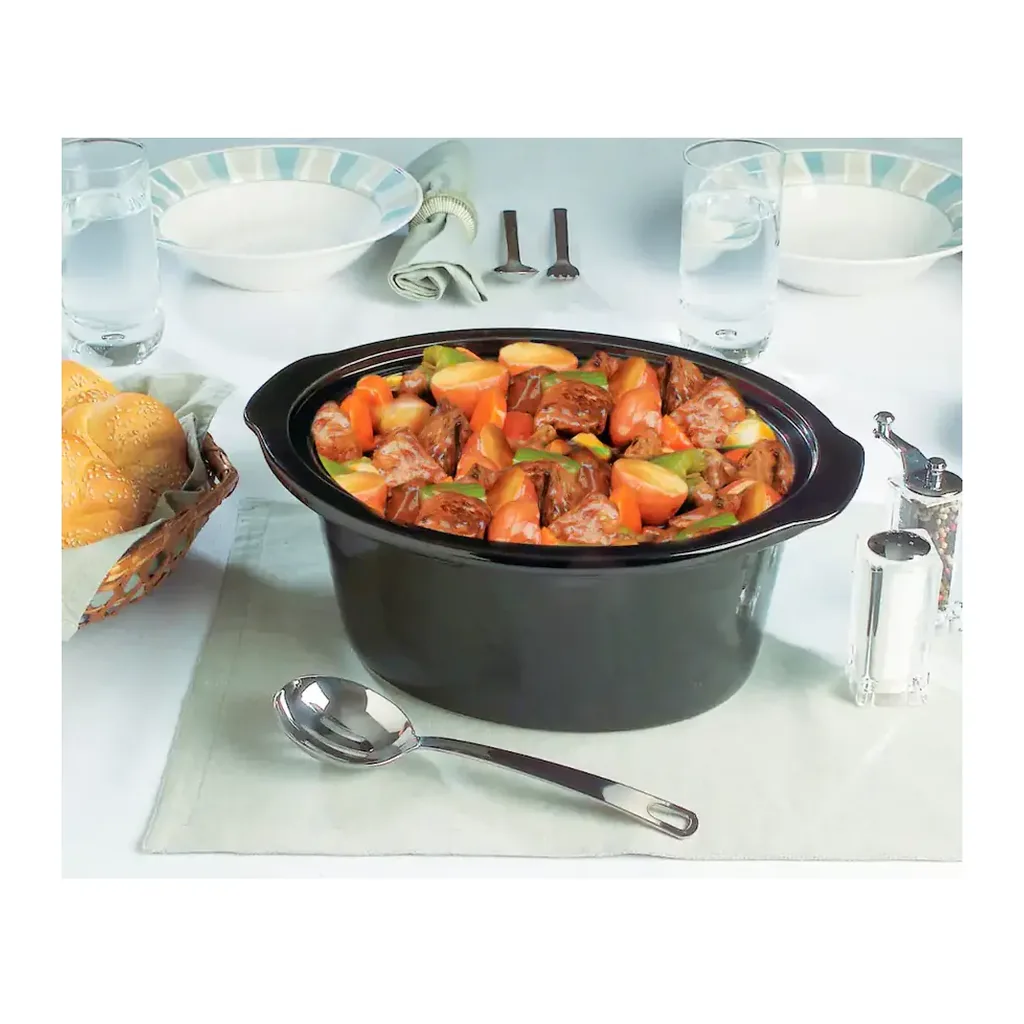 Crock-Pot - 7-Quart Oval Manual Slow Cooker - Stainless Steel – product image 6 Crock-Pot - 7-Quart Oval Manual Slow Cooker - Stainless Steel – product view 6