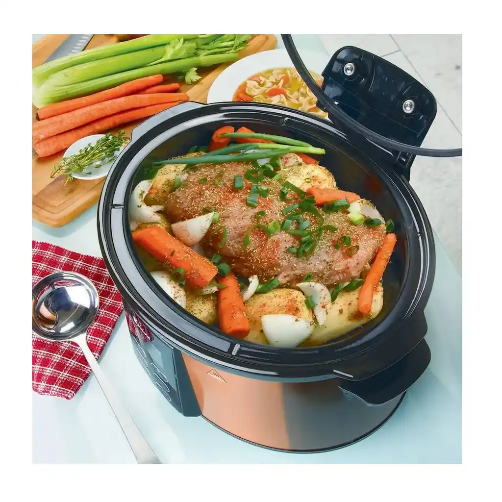 EditionSANI-SCX6-10184355-05 Euro Cuisine SCX6 Programmable Slow Cooker 6 Quart - Copper
