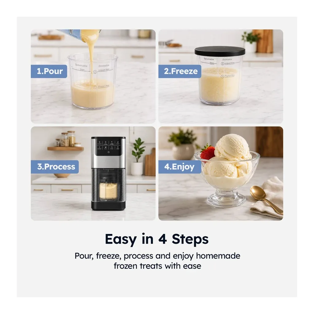 EditionSANI-SIMZLIFE-ICM002-1BS-12838706-05 SIMZLIFE ICM002-1BS 8-Program Ice Cream Maker – Black