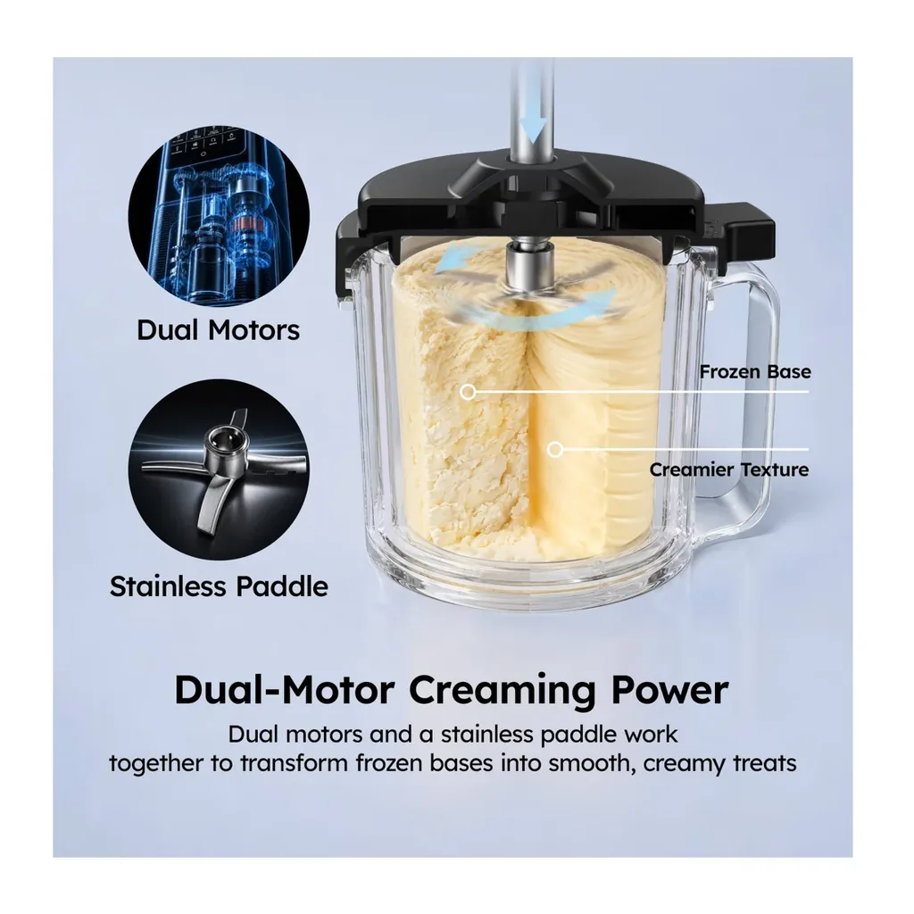 EditionSANI-SIMZLIFE-ICM002-1BS-12838706-06 SIMZLIFE ICM002-1BS 8-Program Ice Cream Maker – Black