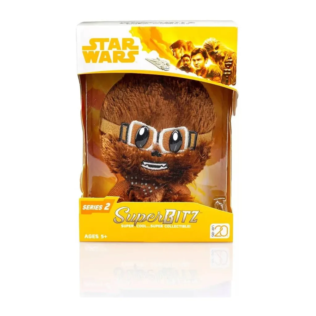 EditionSANI-STAR WARS-ML-314090-04 Star Wars SuperBitz SW10542 Chewbacca with Goggles 4-Inch Plush, Brown