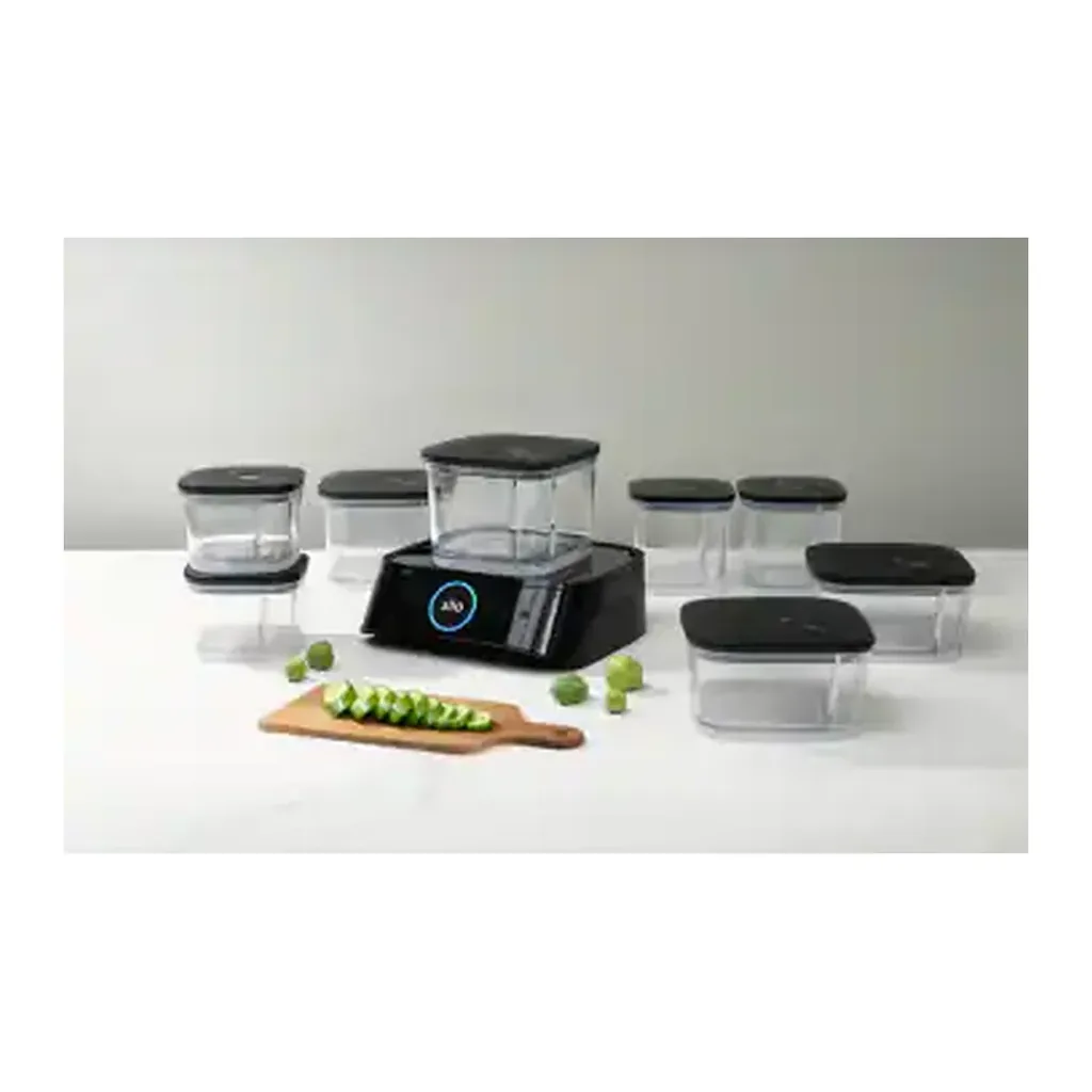 EditionSANI-Silo-Deep-Vacuum-Food-Storage-System-with-10-Containers-Built-In-Scale-and-Alexa-Black-12971423-01 Silo Deep Vacuum Food Storage System with 10 Containers, Built-In Scale and Alexa — Black