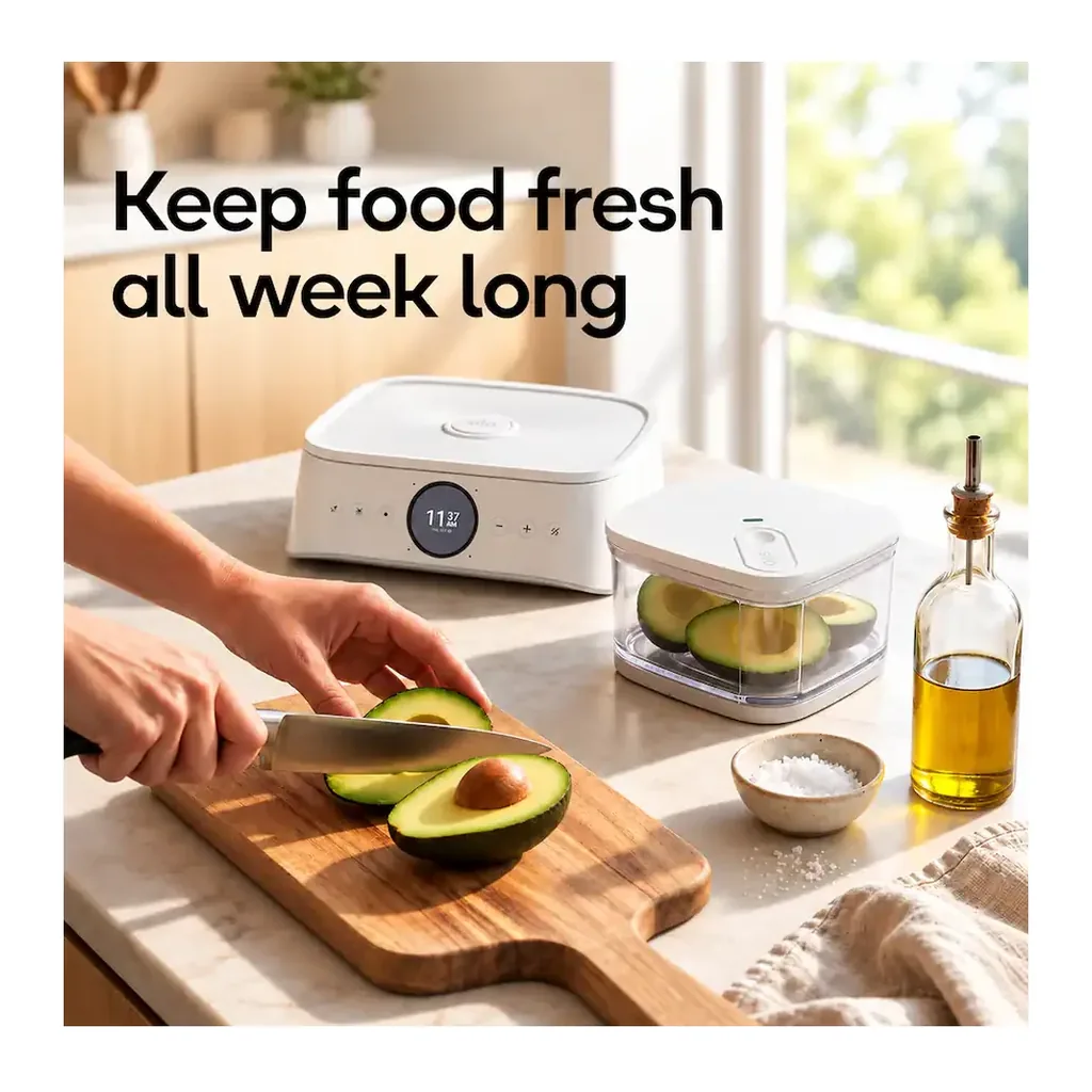 EditionSANI-Silo-Deep-Vacuum-Food-Storage-System-with-24-Containers-Built-In-Scale-and-Alexa-White-12971516-05 Silo Deep Vacuum Food Storage System with 24 Containers, Built-In Scale and Alexa — White