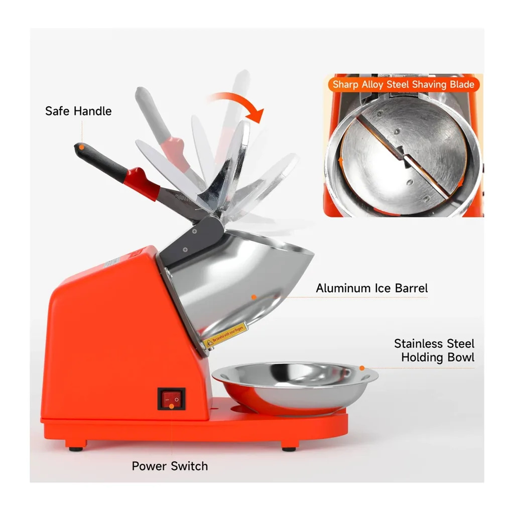 EditionSANI-Topteng-I036-A002-12831008-06 Topteng I036-A002 300W Electric Ice Shaver – Orange