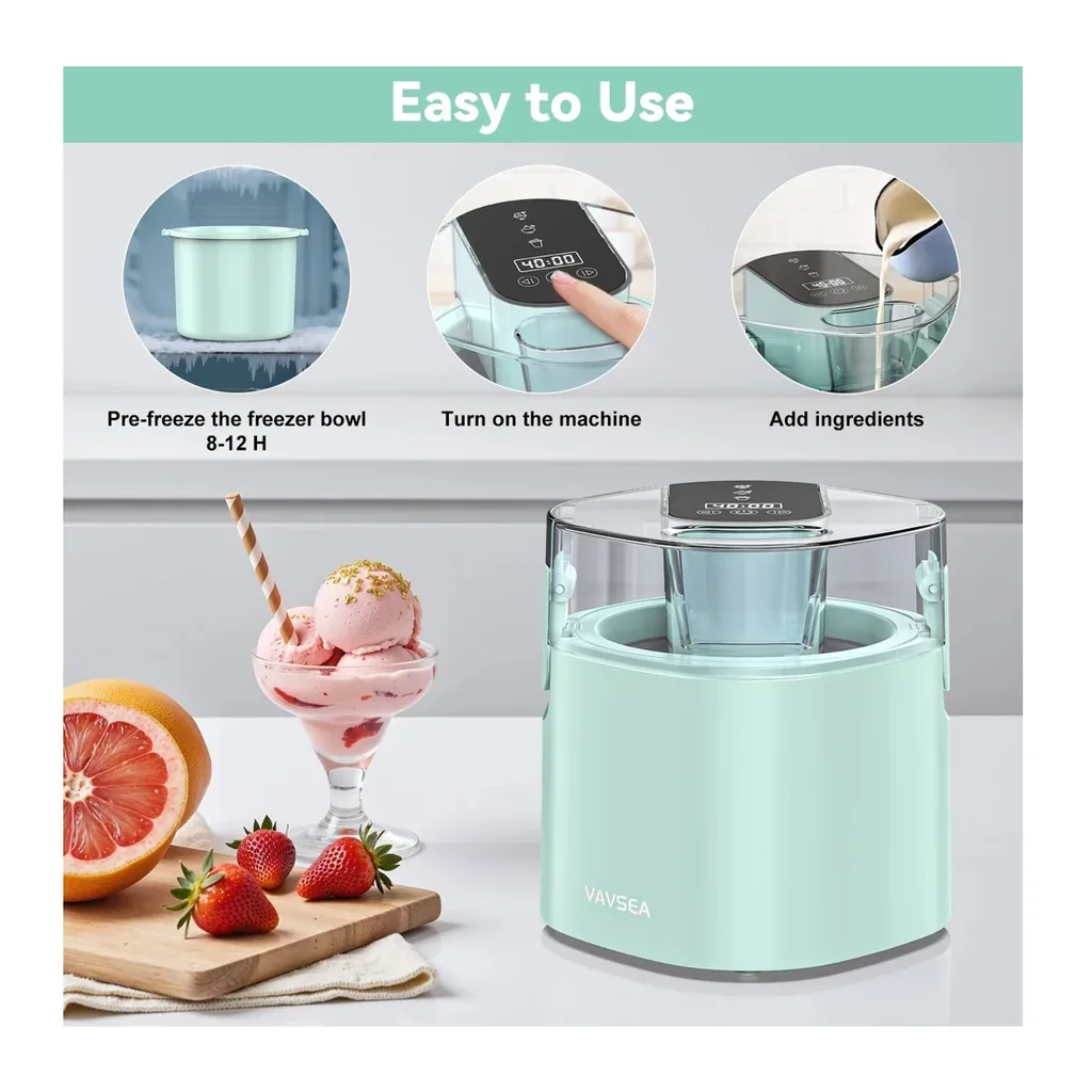 EditionSANI-VAVSEA-SU-502-B-11366706-03 VAVSEA SU-502-B 1.6-Qt. Ice Cream Maker – Green