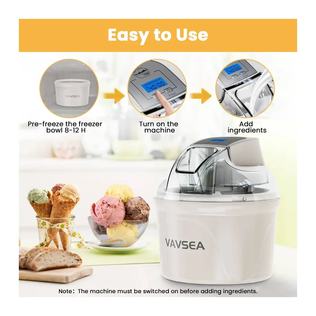 EditionSANI-VAVSEA-SU-561-B-11366747-05 VAVSEA SU-561-B 1.5-Qt. Ice Cream Maker – White