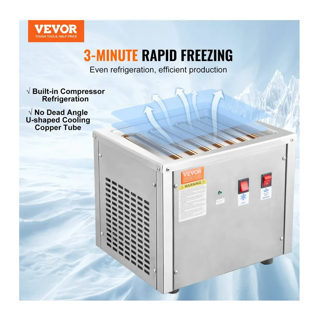 EditionSANI-VEVOR-CBJF-1DC280-10755891-02 VEVOR CBJF-1DC280 Rolled Ice Cream Machine – Silver