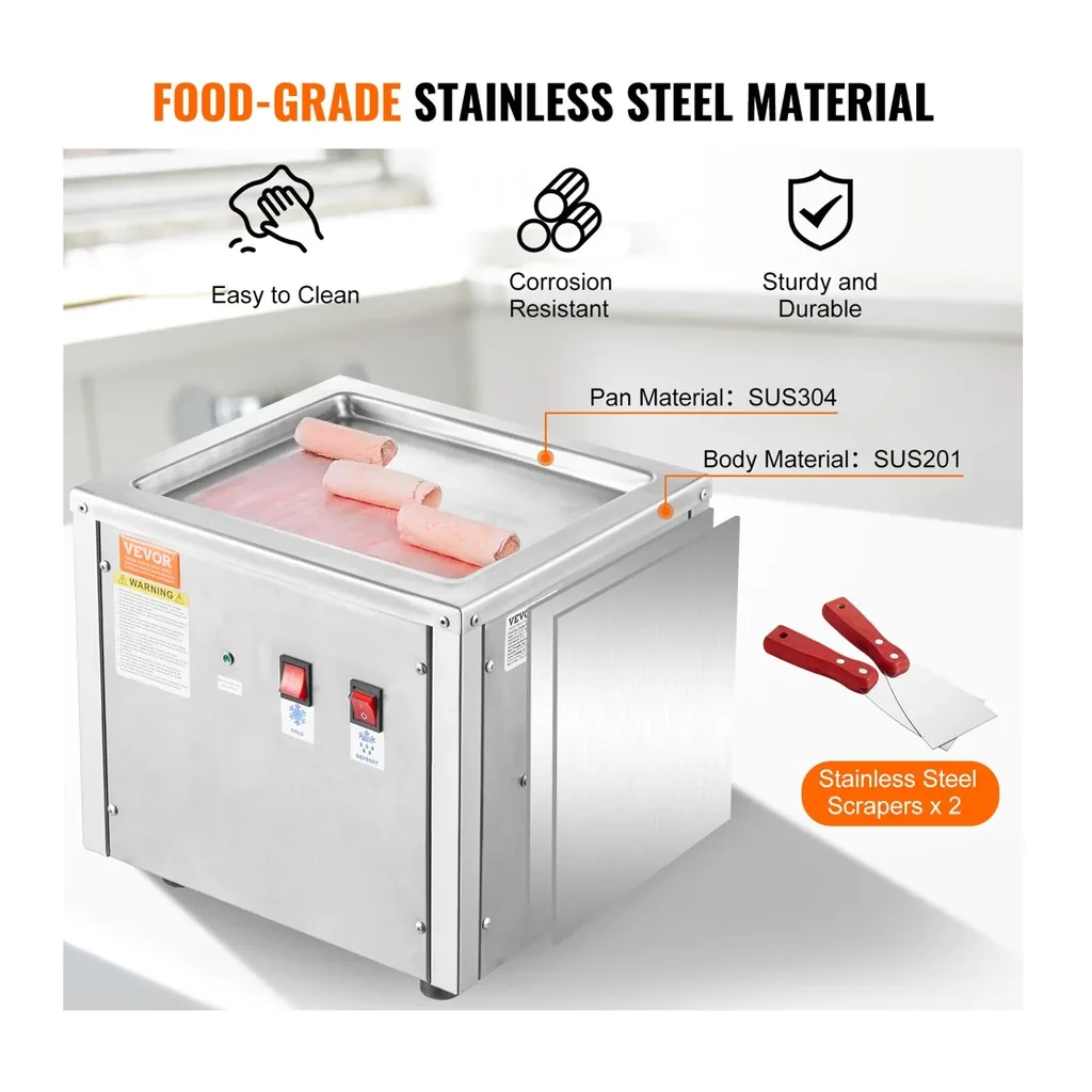 EditionSANI-VEVOR-CBJF-1DC280-10755891-05 VEVOR CBJF-1DC280 Rolled Ice Cream Machine – Silver