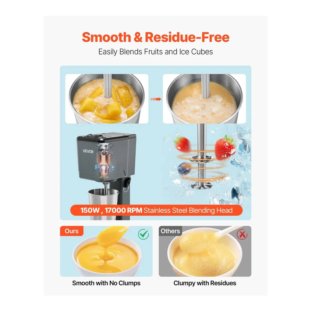 EditionSANI-VEVOR-DM10-U-12872726-03 VEVOR DM10-U 150W Two-Speed Milkshake Mixer – Gray