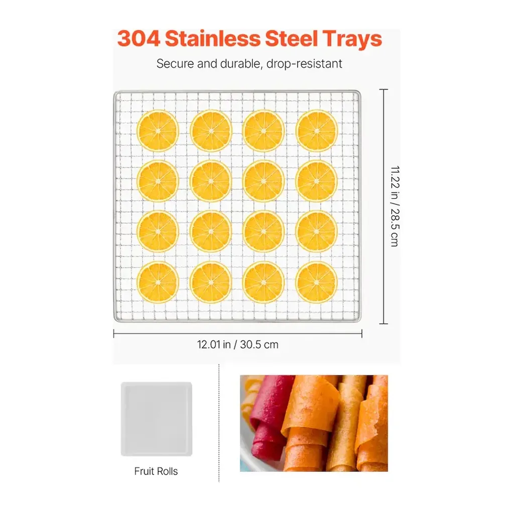 EditionSANI-VEVOR-FD-1018-1000W-Food-Dehydrator-with-10-Stainless-Steel-Trays-Silver-13087537-03 VEVOR FD-1018 1000W Food Dehydrator with 10 Stainless Steel Trays — Silver