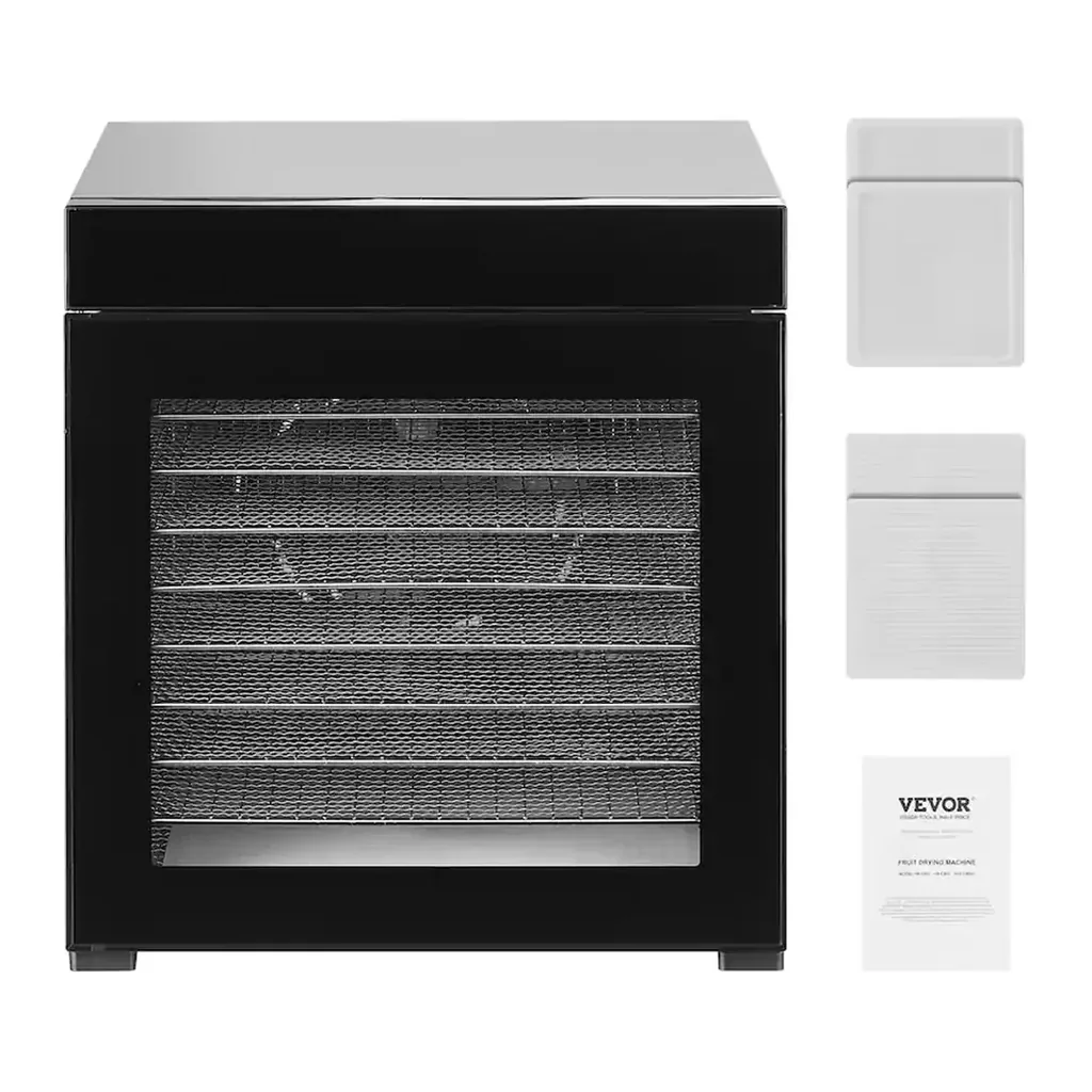 EditionSANI-VEVOR-FD-1018-1000W-Food-Dehydrator-with-10-Stainless-Steel-Trays-Silver-13087537-09 VEVOR FD-1018 1000W Food Dehydrator with 10 Stainless Steel Trays — Silver