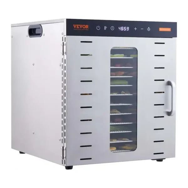EditionSANI-VEVOR-Food-Dehydrator-Machine-10-Stainless-Steel-Trays-1000W-Electric-Food-Dryer-with-Digital-Adjustable-13087539-01 VEVOR Food Dehydrator Machine, 10 Stainless Steel Trays, 1000W Electric Food Dryer with Digital Adjustable Timer & Temperature — Silver