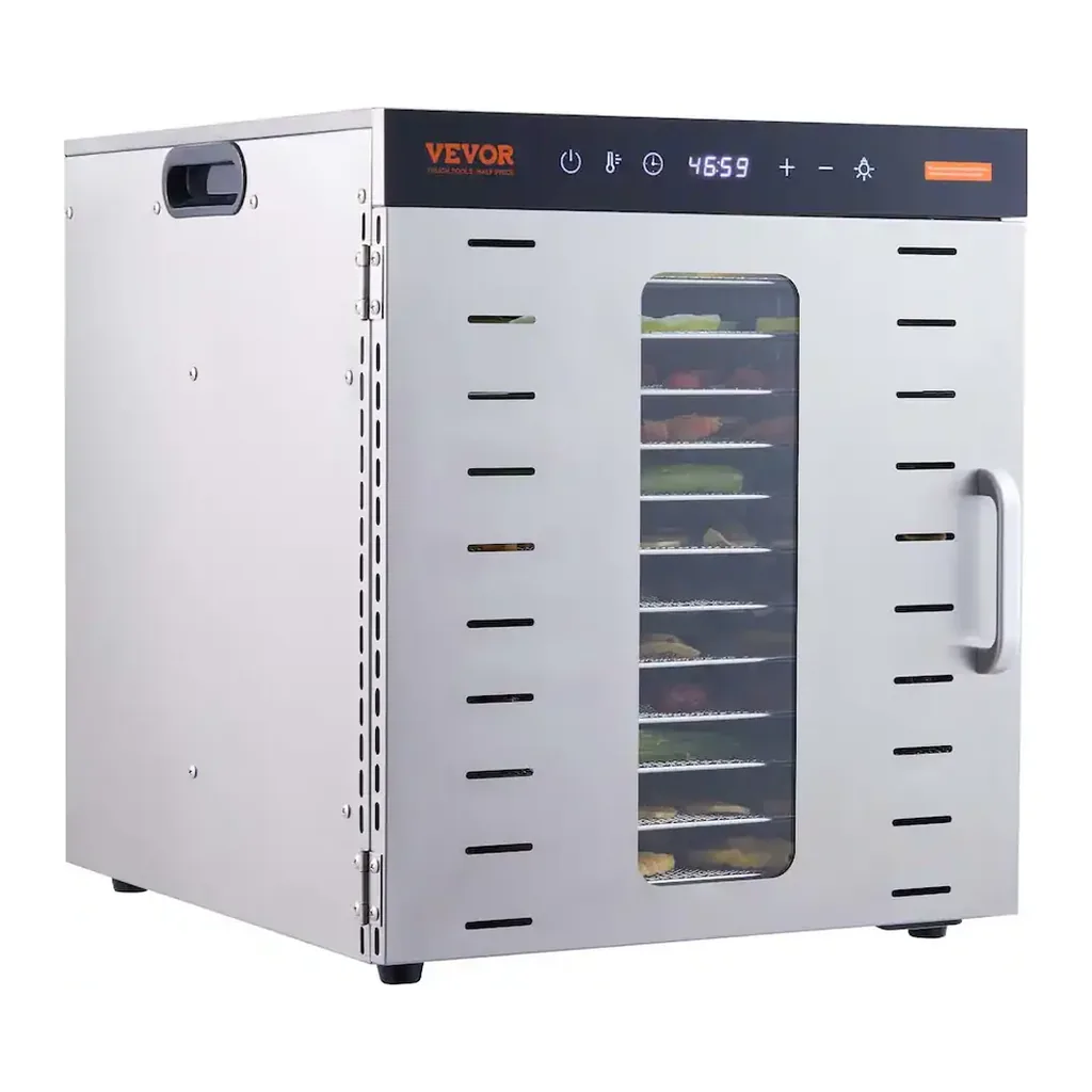 EditionSANI-VEVOR-Food-Dehydrator-Machine-10-Stainless-Steel-Trays-1000W-Electric-Food-Dryer-with-Digital-Adjustable-13087539-01 VEVOR Food Dehydrator Machine, 10 Stainless Steel Trays, 1000W Electric Food Dryer with Digital Adjustable Timer & Temperature — Silver