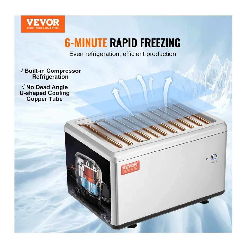 EditionSANI-VEVOR-ICR2450-10755893-02 VEVOR ICR2450 Compressor Rolled Ice Cream Maker – Silver