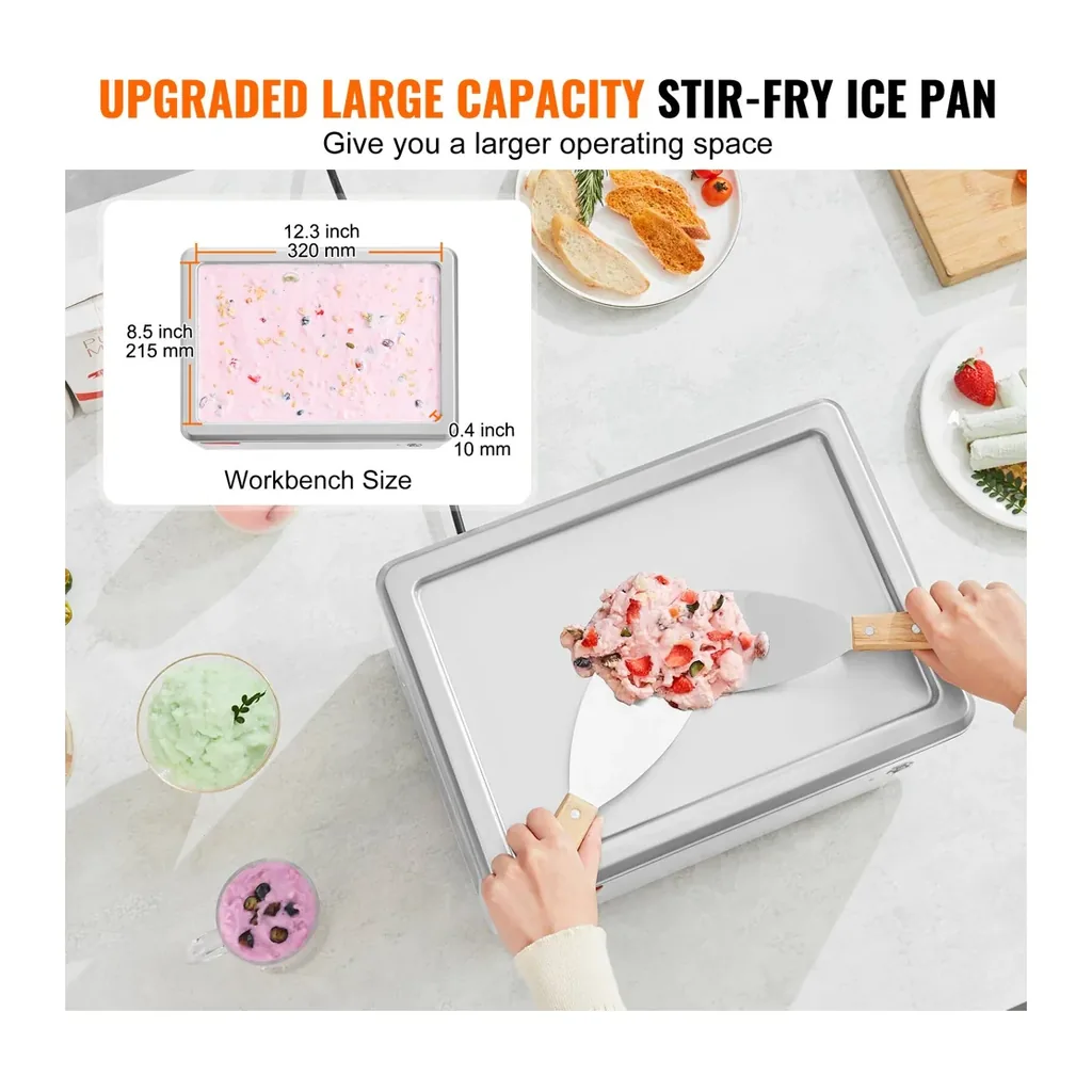 EditionSANI-VEVOR-ICR2450-10755893-03 VEVOR ICR2450 Compressor Rolled Ice Cream Maker – Silver