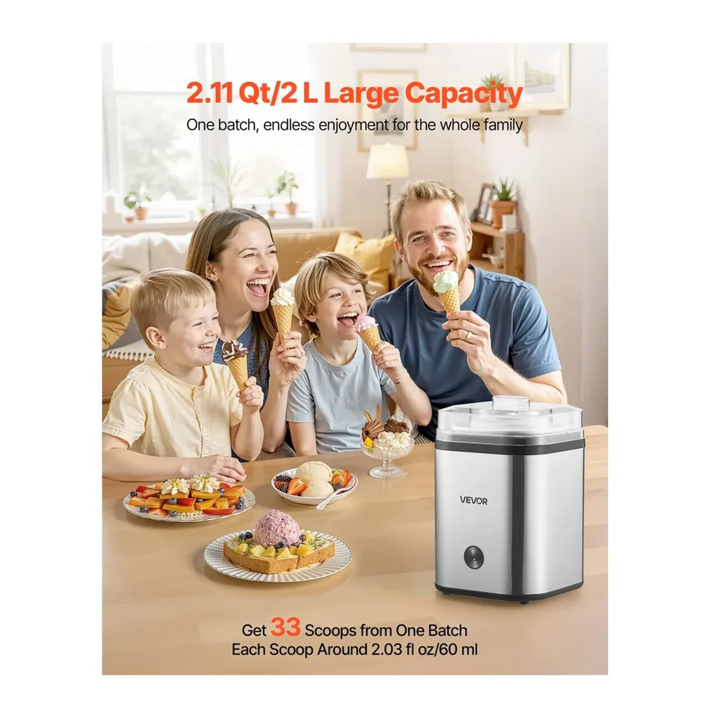 EditionSANI-VEVOR-IE2012-UL-11134370-02 VEVOR IE2012-UL 2.11-Qt. Ice Cream Maker – Silver