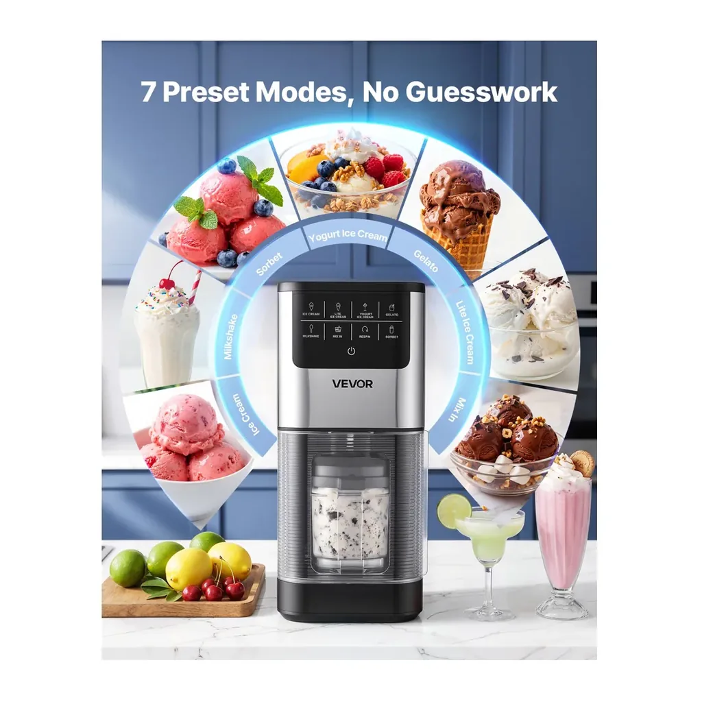 EditionSANI-VEVOR-IEM1006-UL-12895004-02 VEVOR IEM1006-UL 7-in-1 Ice Cream Maker – Black / Silver