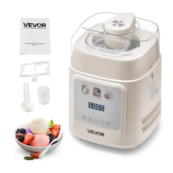 EditionSANI-VEVOR-SU-I04-11134376-01 VEVOR SU-I04 1-Qt. Compressor Ice Cream Maker – White