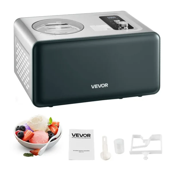 EditionSANI-VEVOR-SU-I54-10915403-01 VEVOR SU-I54 1.5-Qt. Compressor Ice Cream Maker – Black / Silver