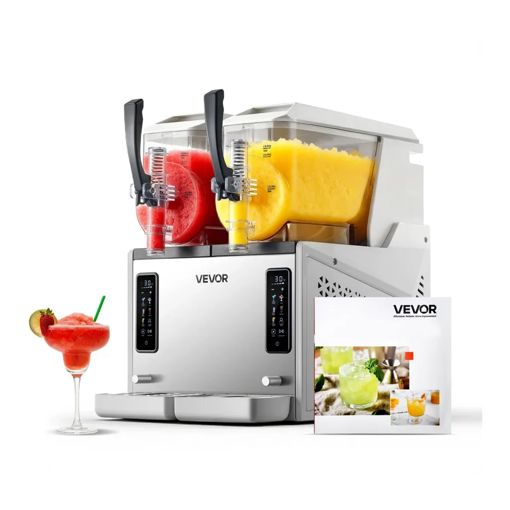 EditionSANI-VEVOR-X-60-12268640-01 VEVOR X-60 Dual-Tank Slushie Machine, Two 3L Tanks – White