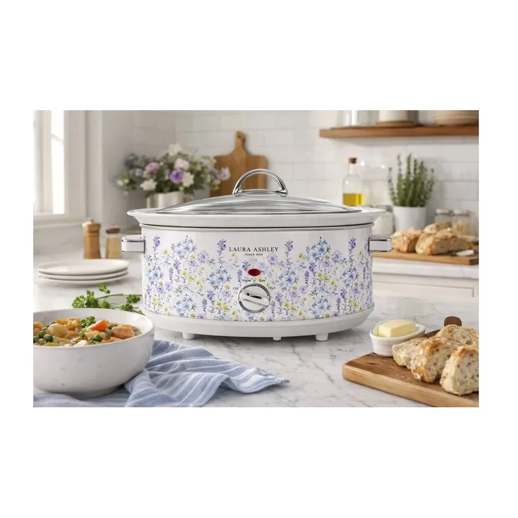 EditionSANI-VQSLWC6LLAWM-12613202-03 Laura Ashley VQSLWC6LLAWM 6.5L Slow Cooker - Wild Meadow