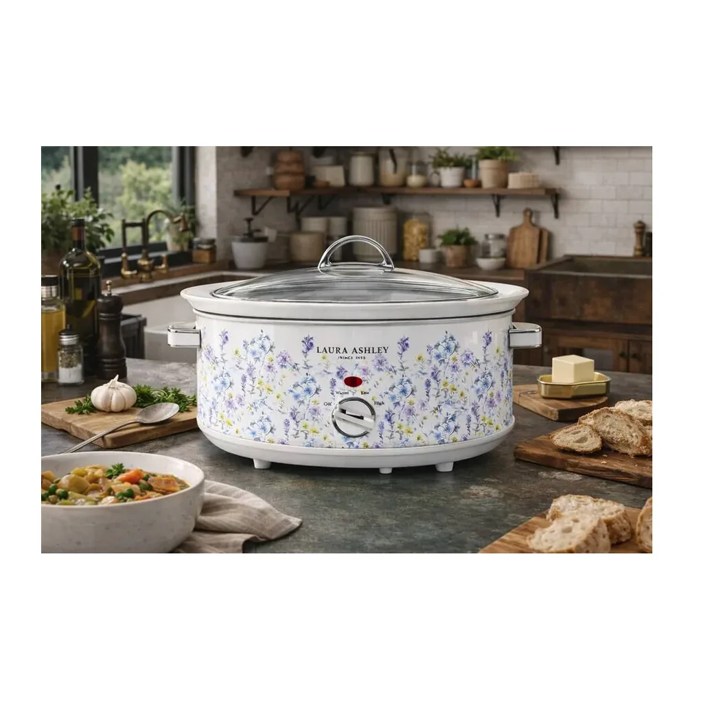 EditionSANI-VQSLWC6LLAWM-12613202-05 Laura Ashley VQSLWC6LLAWM 6.5L Slow Cooker - Wild Meadow