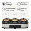 Forest'nSky - Triple Slow Cooker with 3 x 1.5 QT Removable Ceramic Pots,3 Temperature Settings - Silver – product image 3 Forest'nSky - Triple Slow Cooker with 3 x 1.5 QT Removable Ceramic Pots,3 Temperature Settings - Silver – product view 3