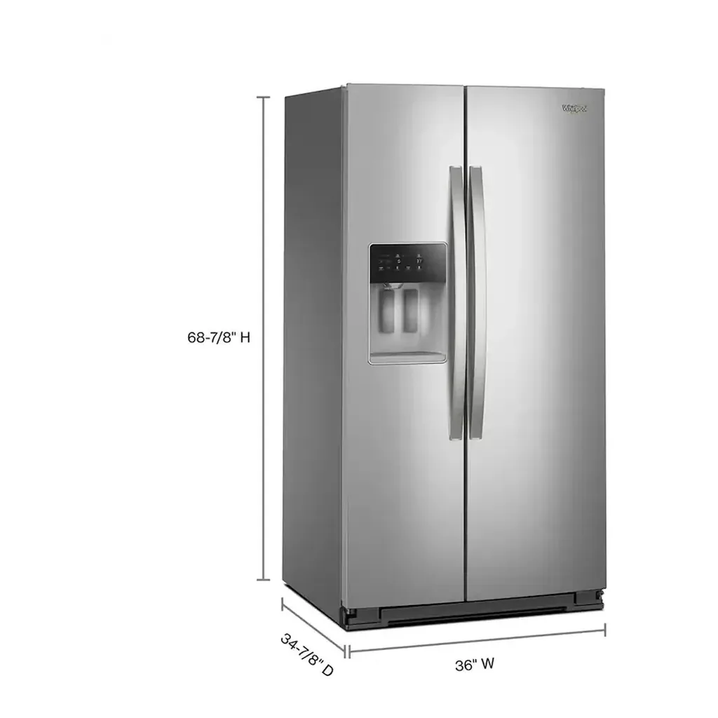 EditionSANI-WRSF5536RZ-6618970-03 Whirlpool WRSF5536RZ - 36 in. Wide 29 cu. ft. Side-by-Side Refrigerator with TruCool System - Fingerprint-Resistant Stainless Finish