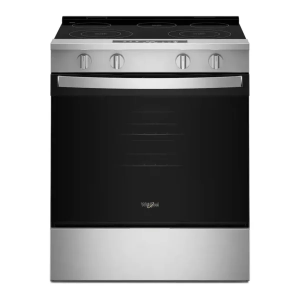 EditionSANI-WSES3330TS-6671138-01 Whirlpool - 30 in. Wide 5 element 5.3 cu. ft. Slide-In Electric Range with No Preheat and Slow Cook Modes