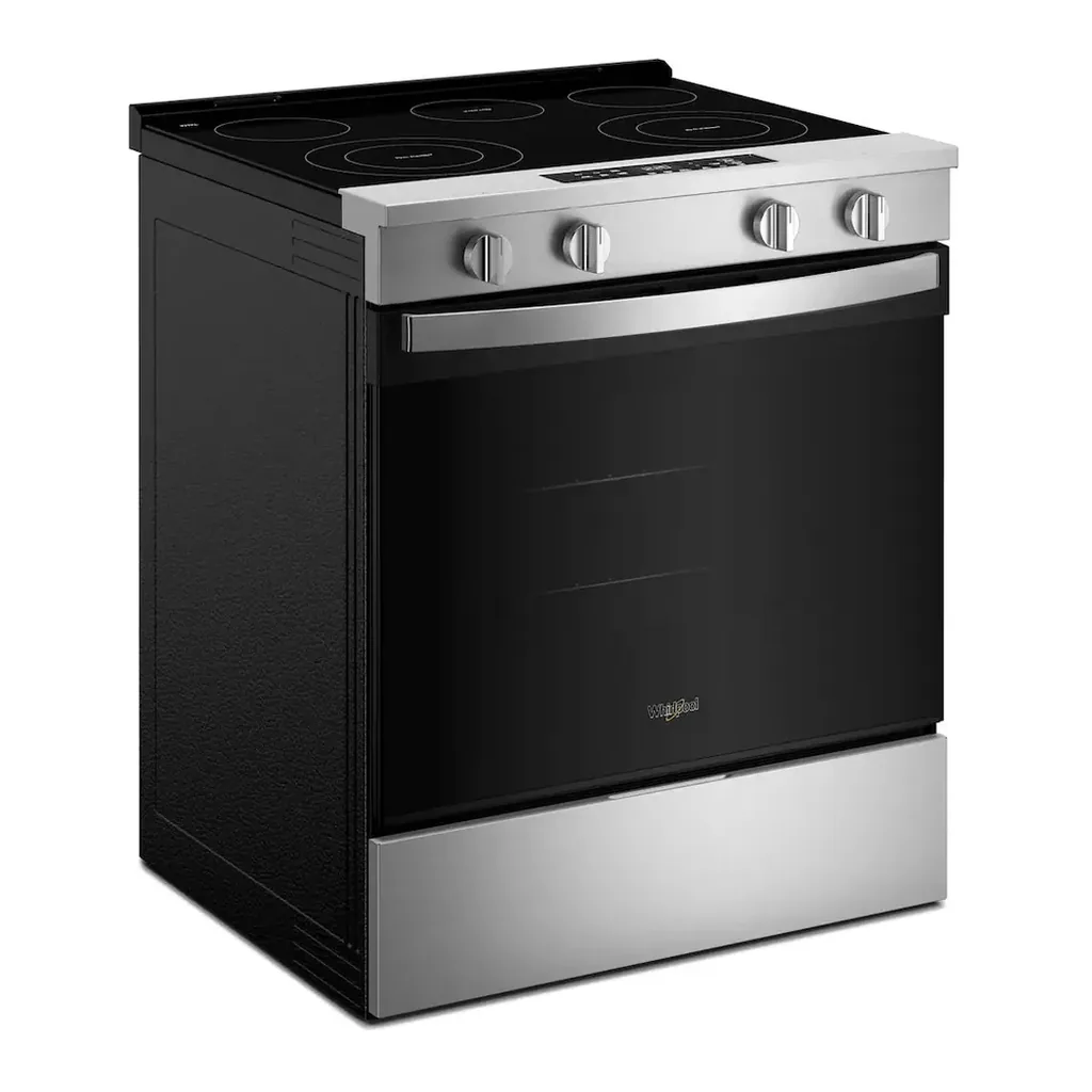 EditionSANI-WSES3330TS-6671138-02 Whirlpool - 30 in. Wide 5 element 5.3 cu. ft. Slide-In Electric Range with No Preheat and Slow Cook Modes