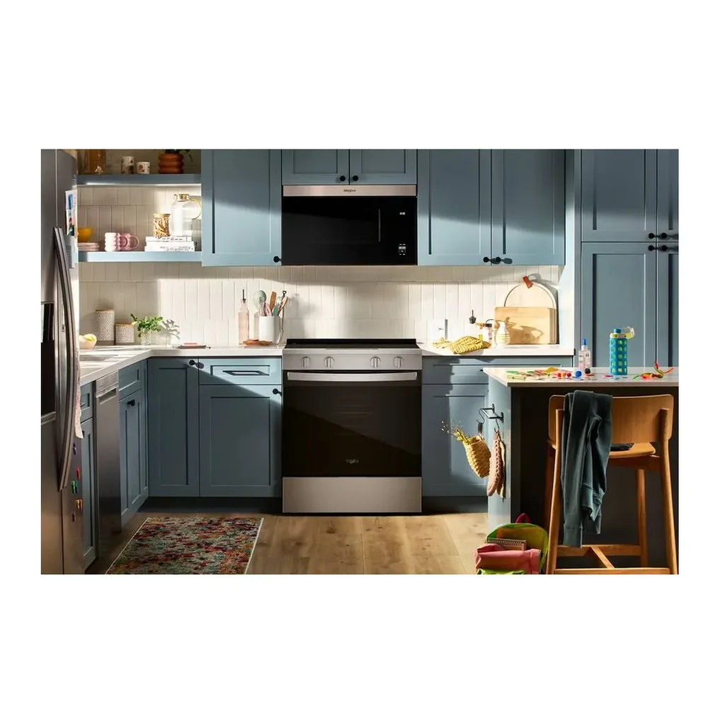 EditionSANI-WSES3330TS-6671138-06 Whirlpool - 30 in. Wide 5 element 5.3 cu. ft. Slide-In Electric Range with No Preheat and Slow Cook Modes