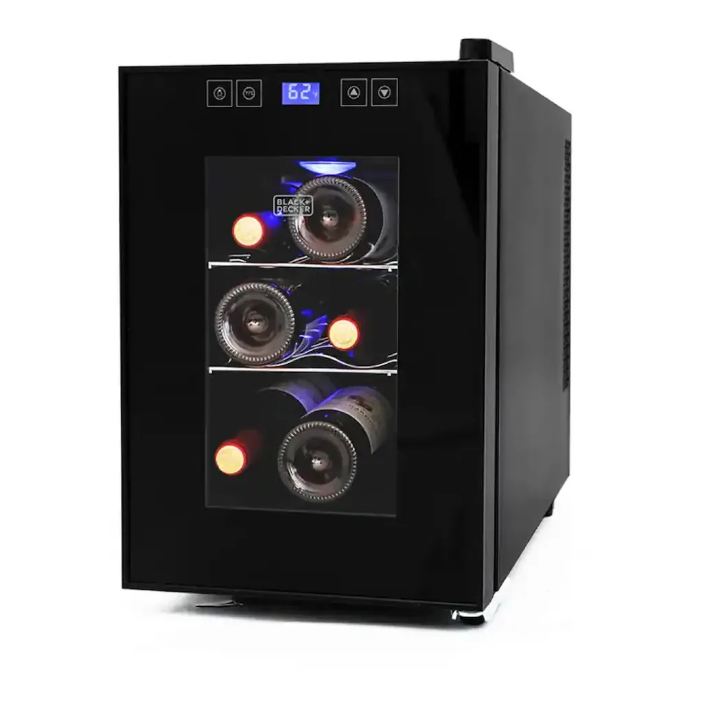 EditionSANI-black-decker-bd60016-10434890-02 Black+Decker BD60016 — 6-Bottle Single-Zone Freestanding Wine Refrigerator — Black