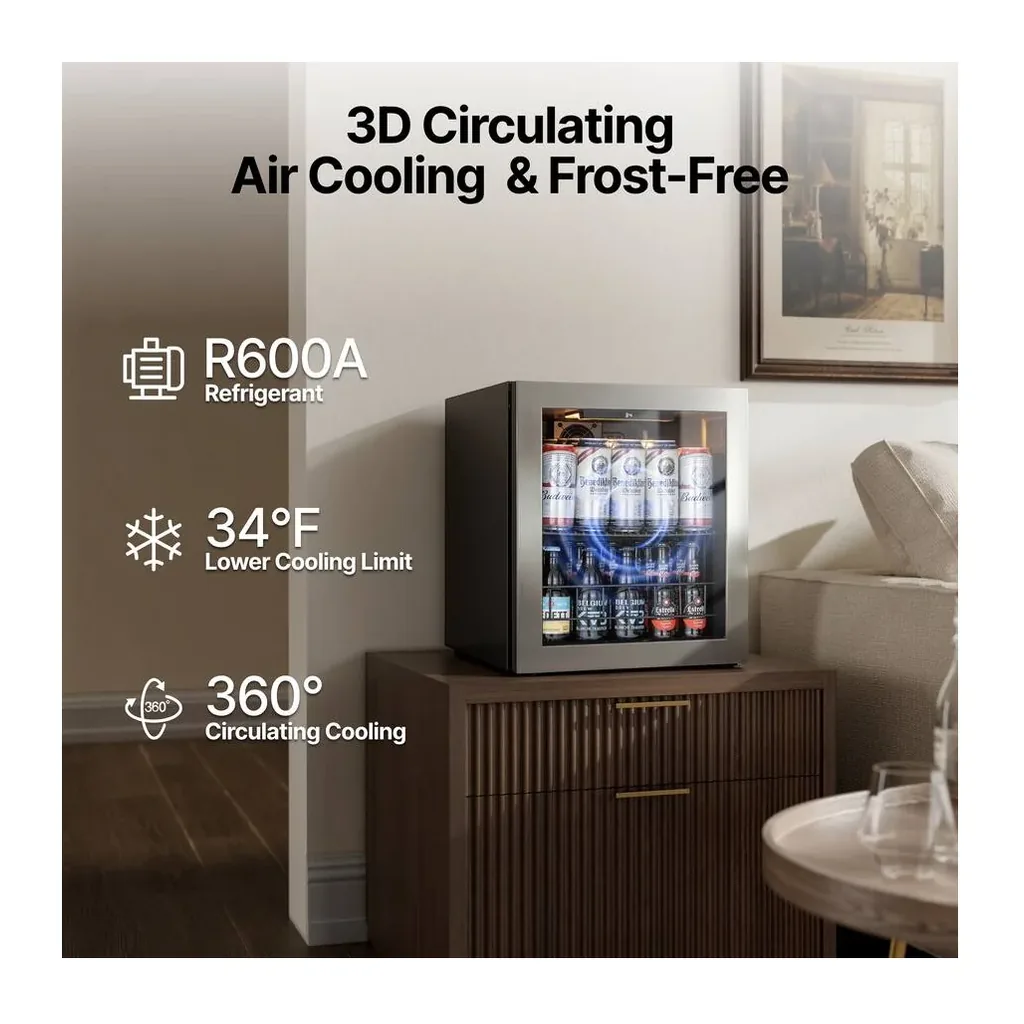 EditionSANI-ca-lefort-bb-clf-bsjc46-26us-10754558-06 Ca'Lefort BB-CLF-BSJC46-26US — 62-Can Freestanding Beverage Refrigerator with Three-Color LED Lighting — Silver