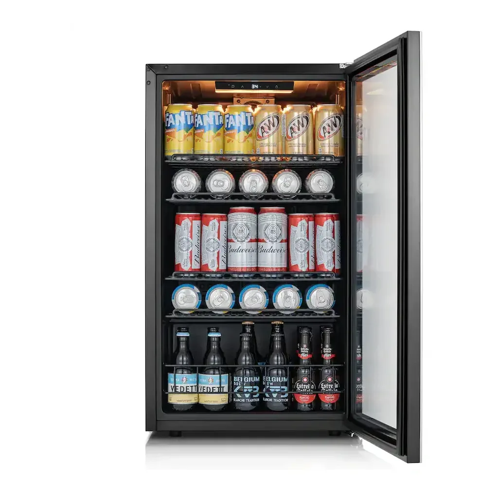 EditionSANI-ca-lefort-bb-clf-bsjc95-26us-10754564-03 Ca'Lefort BB-CLF-BSJC95-26US — 130-Can Freestanding Beverage Refrigerator with Three-Color LED Lighting — Silver