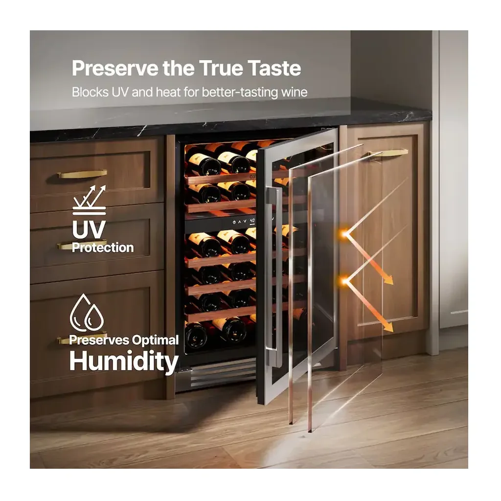 EditionSANI-ca-lefort-bb-clf-wd24r-23us-10754552-03 Ca'Lefort BB-CLF-WD24R-23US — 52-Bottle 24-Inch Dual-Zone Built-In Wine Refrigerator — Stainless Steel