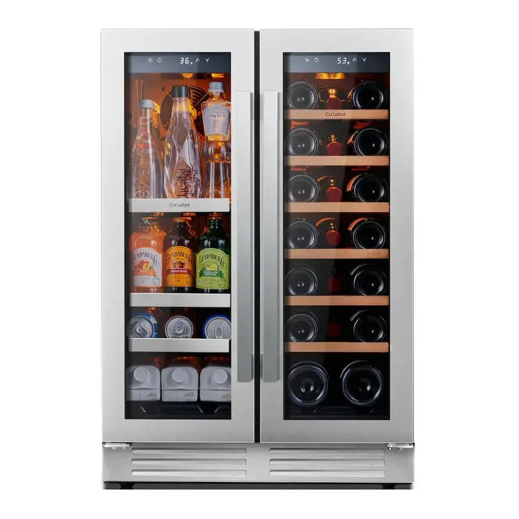 EditionSANI-ca-lefort-bb-clf-wf24-23us-10754553-01 Ca'Lefort BB-CLF-WF24-23US — 24-Inch Dual-Zone Wine and Beverage Cooler, 20 Bottles and 60 Cans — Stainless Steel