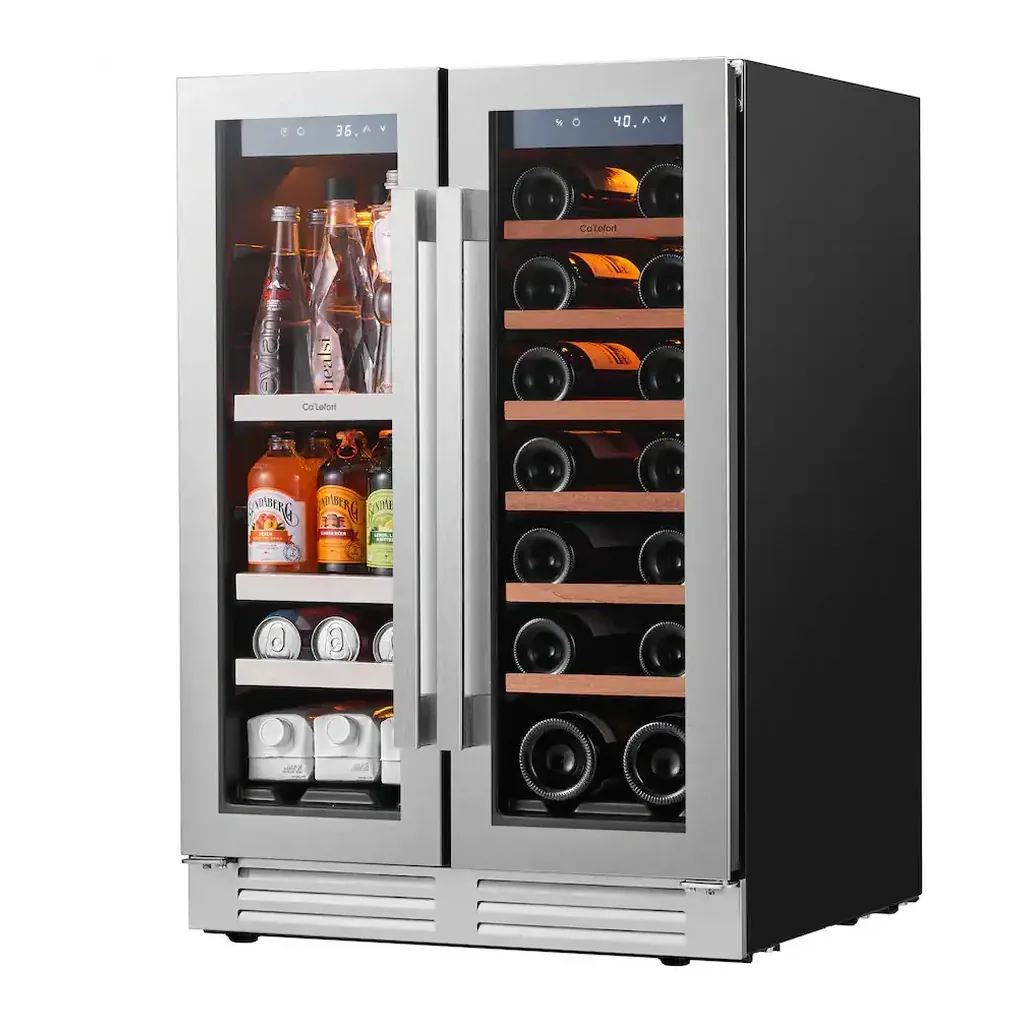 EditionSANI-ca-lefort-bb-clf-wf24-23us-10754553-02 Ca'Lefort BB-CLF-WF24-23US — 24-Inch Dual-Zone Wine and Beverage Cooler, 20 Bottles and 60 Cans — Stainless Steel