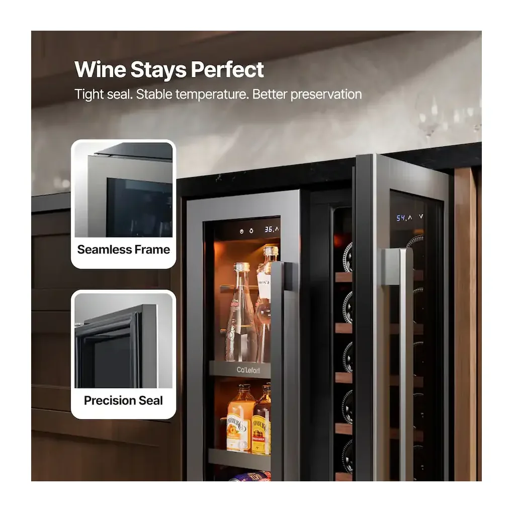 EditionSANI-ca-lefort-bb-clf-wf24-23us-10754553-05 Ca'Lefort BB-CLF-WF24-23US — 24-Inch Dual-Zone Wine and Beverage Cooler, 20 Bottles and 60 Cans — Stainless Steel