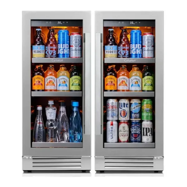 EditionSANI-ca-lefort-clf-2bs15-23us-1-12936355-01 Ca'Lefort CLF-2BS15-23US-1 — Two 15-Inch Built-In Beverage Refrigerators, 200-Can Bundle — Stainless Steel