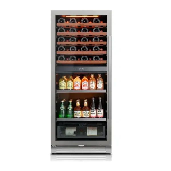 EditionSANI-ca-lefort-clf-wbd275-23us-10754566-01 Ca'Lefort CLF-WBD275-23US — 24-Inch Dual-Zone Wine and Beverage Cooler, 40 Bottles and 112 Cans — Stainless Steel