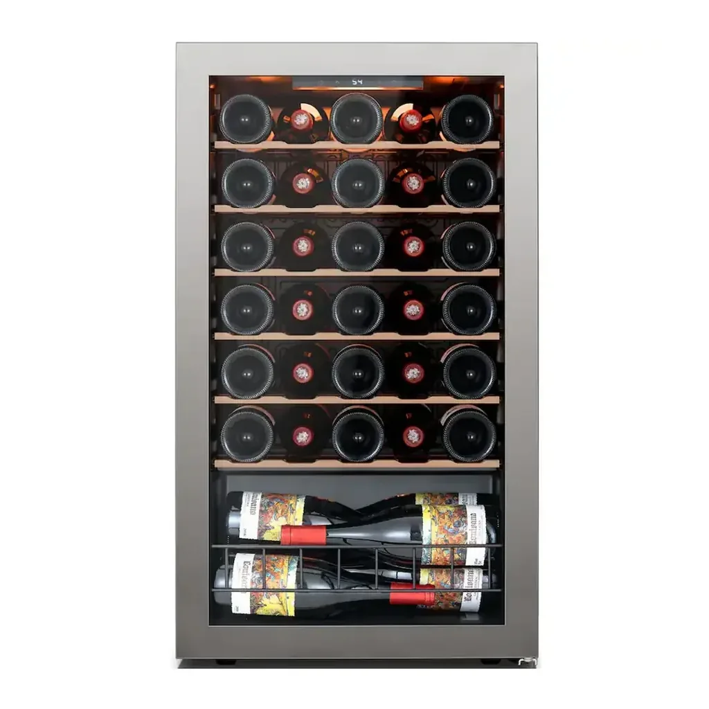 EditionSANI-ca-lefort-clf-wsjc95-25us-10754600-01 Ca'Lefort CLF-WSJC95-25US — 32-Bottle Freestanding Wine Refrigerator with Three-Color LED Lighting — Black