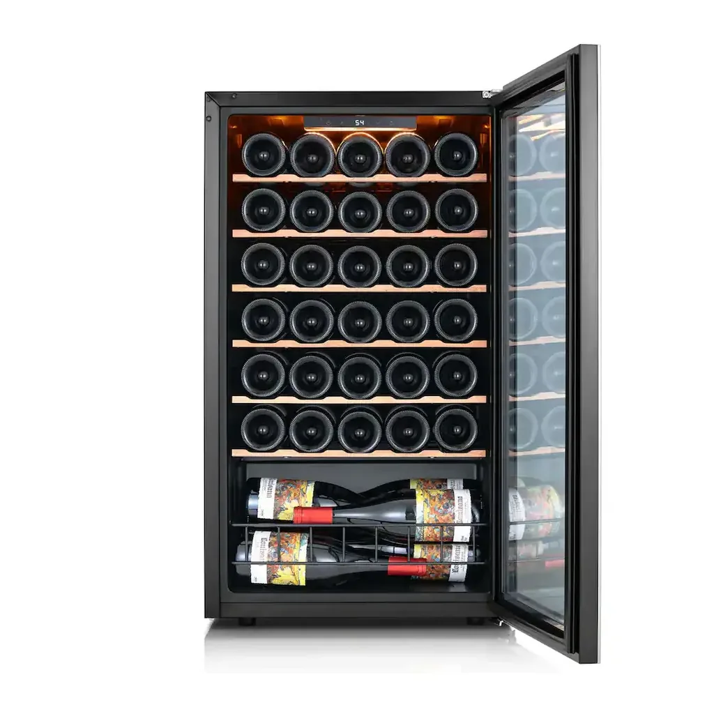 EditionSANI-ca-lefort-clf-wsjc95-25us-10754600-03 Ca'Lefort CLF-WSJC95-25US — 32-Bottle Freestanding Wine Refrigerator with Three-Color LED Lighting — Black