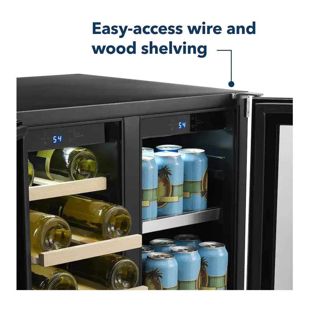 EditionSANI-insignia-ns-bc2zss1-6437135-04 Insignia NS-BC2ZSS1 — Dual-Zone Wine and Beverage Cooler with Glass Doors — Stainless Steel