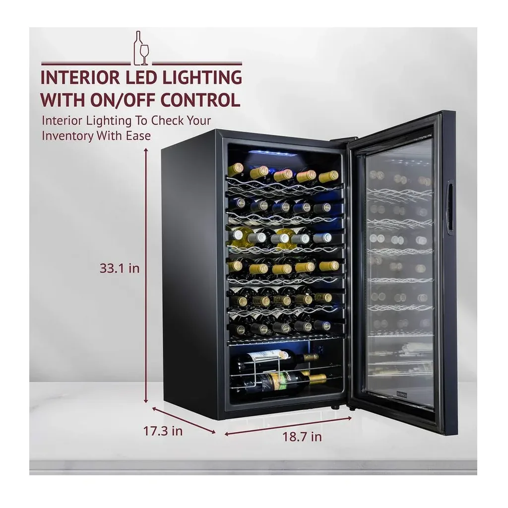 EditionSANI-schmecke-shmfwcc341lb-10887243-04 Schmecke SHMFWCC341LB — 34-Bottle Freestanding Compressor Wine Refrigerator with Lock — Black