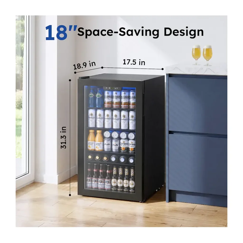 EditionSANI-simzlife-br-110p-10747620-04 SIMZLIFE BR-110P — 130-Can 3.2 Cu. Ft. Beverage Refrigerator — Black