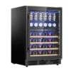 EditionSANI-simzlife-br012-150bl-12818808-01 SIMZLIFE BR012-150BL — Dual-Zone Wine and Beverage Cooler, 30 Bottles and 63 Cans — Black